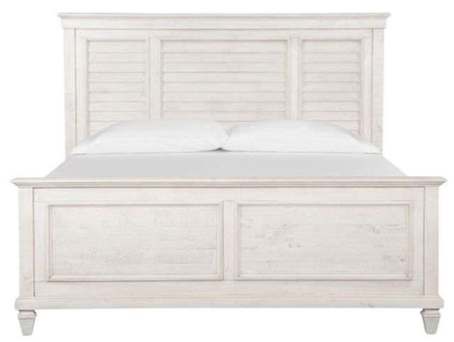 Magnussen Home® Newport Alabaster Queen Shutter Panel Bed-2