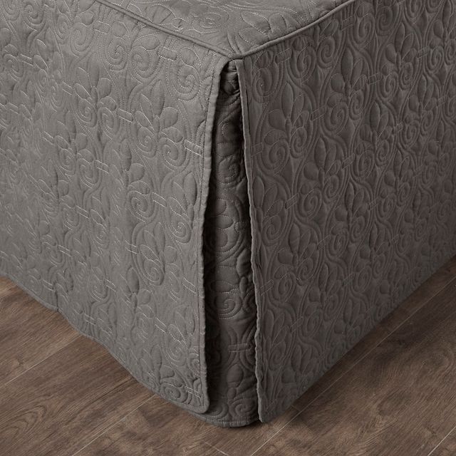 Olliix by Madison Park 3 Piece Dark Grey King Quebec Fitted Bedspread Set-3