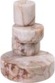 TOV Furniture Marble Natural Stacked Candle Holder-4