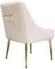 Diamond Sofa® Quinn 2-Piece Brushed Gold/Cream Dining Chair Set-4