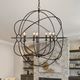 YHD Shooting Star Rustic Black 7-Light Orb Chandelier-1