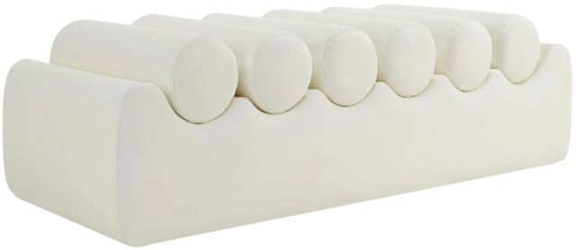 Meridian Furniture Rumble Cream Leather Bench-0