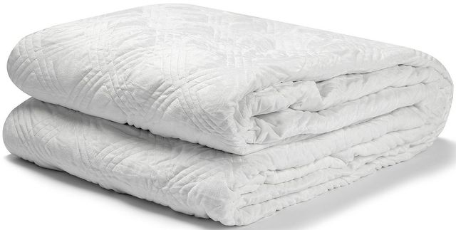 Hush Classic White Twin 15-Pound Weighted Blanket with Duvet Cover-0