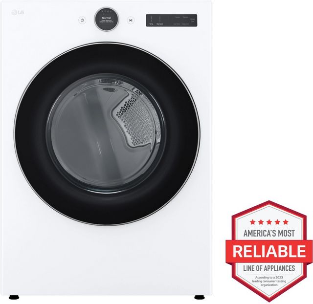 LG 7.4 Cu. Ft. White Front Load Electric Dryer-1