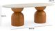 TOV Furniture Cynthia Travertine/Walnut Brown Concrete Indoor/Outdoor Oval Dining Table-2