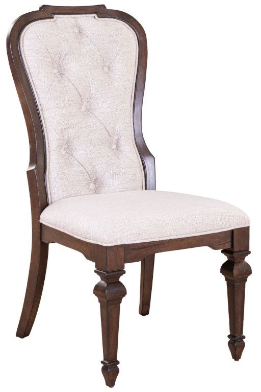 Liberty Furniture Provence Park 7-Piece Chateau Brown/Cream Alternate Trestle Dining Table Set-3