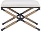 Linon Ashburn Campaign Black/Gray Accent Stool-3