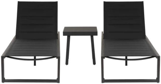 Linon Alora 3-Piece Black Aluminum/Fabric Lounge Chair Set-1