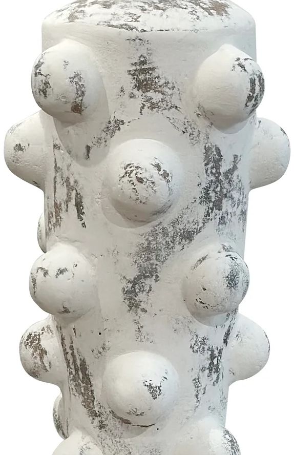 Harp & Finial® Watts Distressed White Small Vase-1