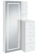 Elements International Vancouver White Floor Mirror with Storage-0