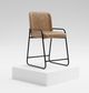 International Furniture Direct Seating Black/Cognac Bar Stool-1