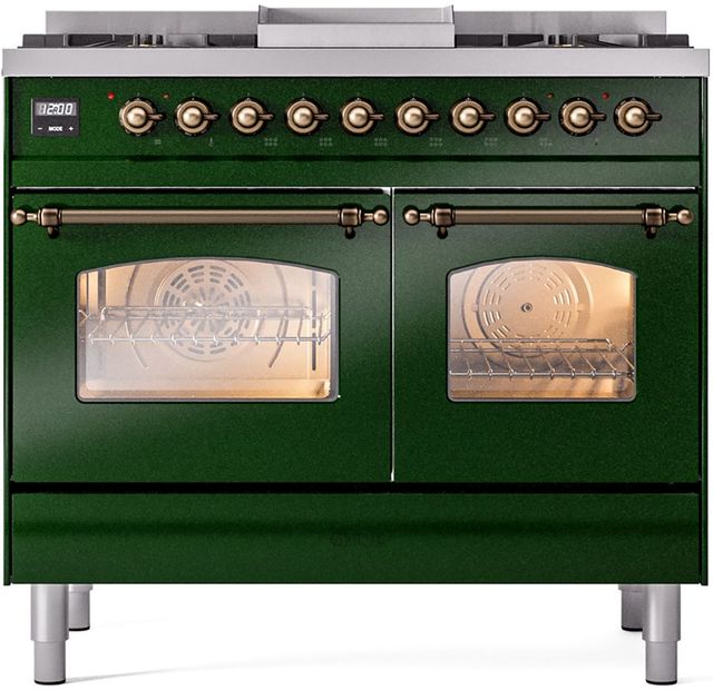 Ilve® Nostalgie II Series 40" Emerald Green Pro Style Dual Fuel Range-0