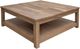 International Furniture Direct Natural Parota Brown Square Cocktail Table-0