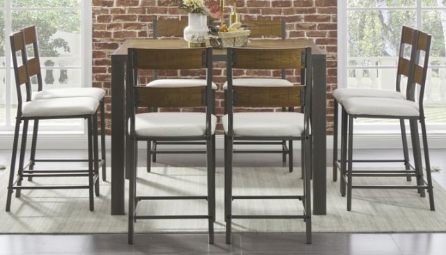 Signature Design by Ashley® Stellany 9-Piece Brown/Gray Counter Height Dining Set-0