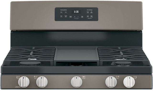 GE® 30" Fingerprint Resistant Slate Freestanding Gas Range-3