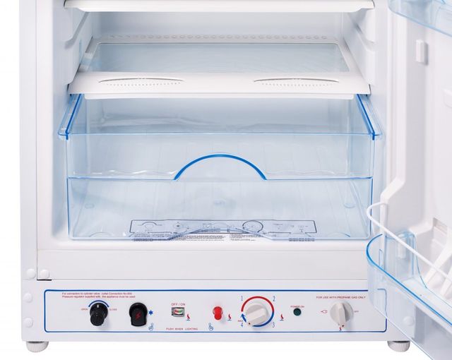 Unique® Appliances 9.7 Cu. Ft. White Standard Depth Freestanding Liquid Propane Top Freezer Refrigerator-2