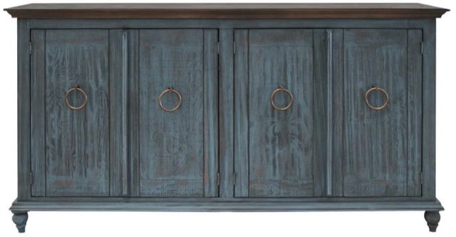 International Furniture Direct Capri Sky Blue Media Console-2
