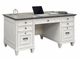 Martin Furniture Hartford Linen White Double Pedestal Desk-0