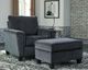 Signature Design by Ashley® Abinger 2-Piece Smoke Chair and Ottoman Set-3