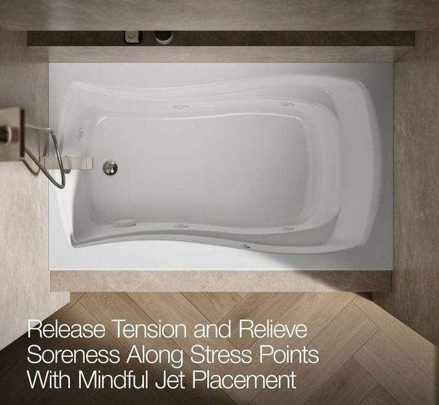 KOHLER® Mariposa® White 60" x 36" Alcove Whirlpool - Left Drain-3