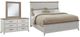 American WoodCrafters Beach Comber 3-Piece Brown/Weathered White Queen Panel Bedroom Set-0