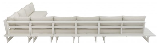 Meridian Furniture Maldives 7-Piece Cream Aluminum/Fabric Outdoor Modular Sectional-3