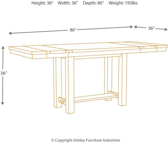 Signature Design by Ashley® Moriville Grayish Brown Counter Table-3