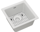 Elkay Quartz Classic® White 15.75" Single Bowl Dual Mount Bar Sink Kit-0