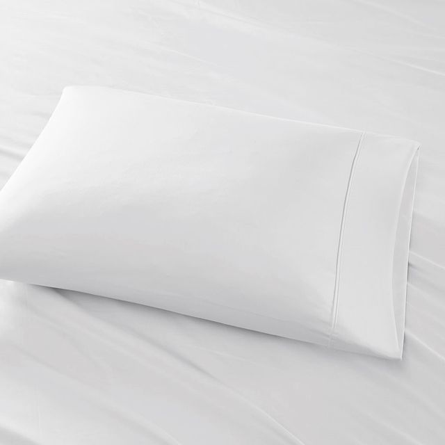 Olliix by Sleep Philosophy White King 300 Thread Count Liquid Cotton Sheet Set-2