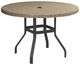 Homecrest™ Outdoor Living Customizable Slate Aluminum/Stone Round Outdoor Balcony Table with Hole-0
