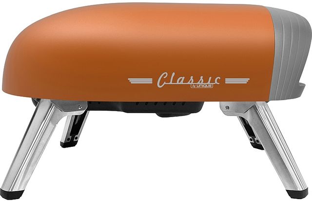 Unique® Appliances Classic Retro 12" Matte Orange Liquid Propane Pizza Oven-3
