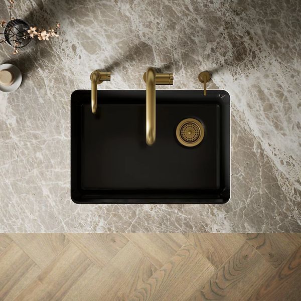 KOHLER® Riverby® Black 27" Undermount Single-Bowl Kitchen Sink-2