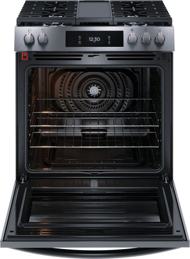 Frigidaire Gallery® 30" Smudge-Proof® Black Stainless Steel Slide-In Gas Range-3