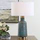 Uttermost® Dauphine Cracked Teal Table Lamp-1