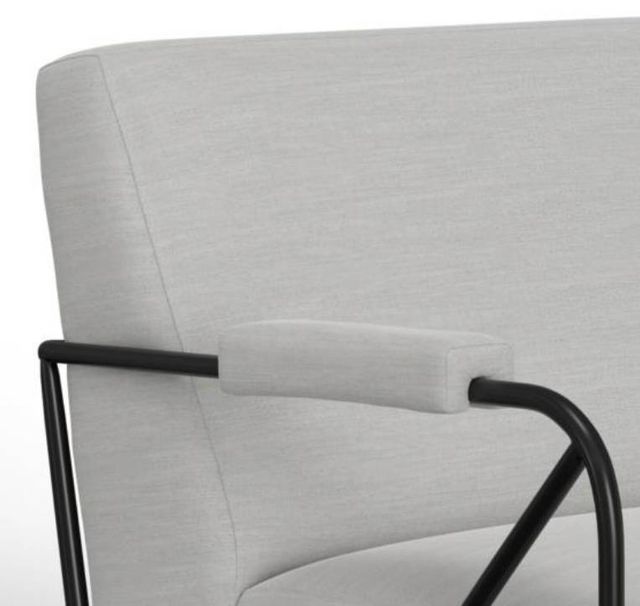 International Furniture Direct Lotus Oyster/Matte Black Accent Chair-1