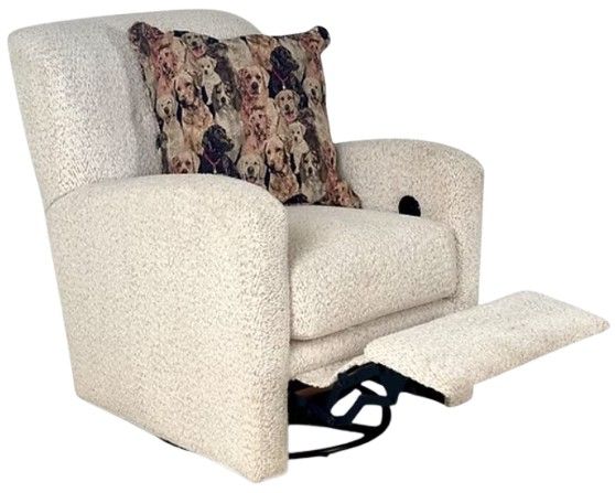 Intermountain Furniture Customizable Kicks Power Kick-Out Ottoman and Swivel Chair-1