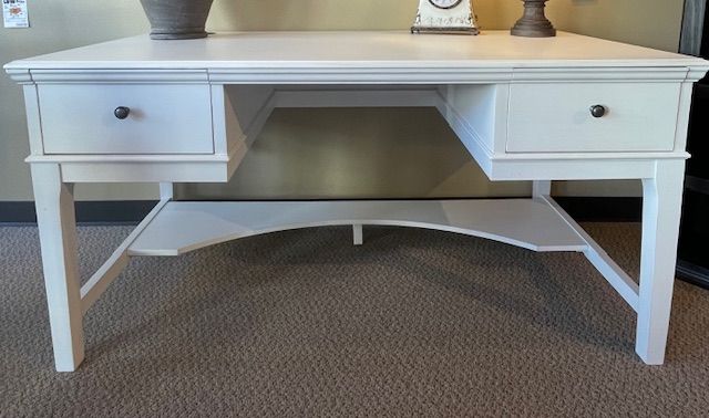 Whitewash Office Storage Leg Desk - DISCONTINUED-0