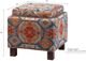 Olliix by Madison Park Red Shelley Square Storage Ottoman with Pillows-1
