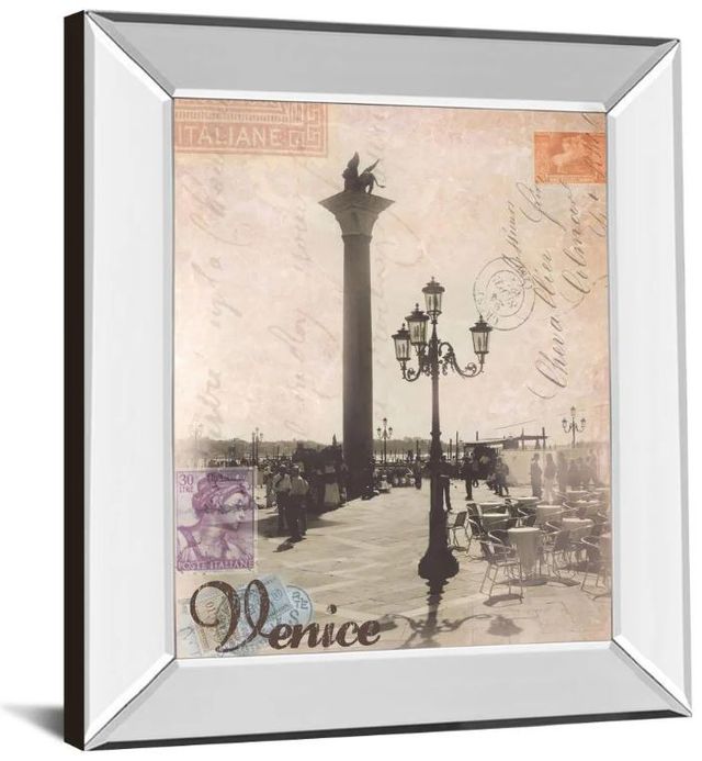 Classy Art Venice Travelogue by Ben James Mirror Framed Wall Art-1