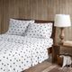 Olliix by Woolrich Flannel Black/White Scottie Dogs Twin Cotton Sheet Set-5