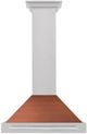 ZLINE 36" Fingerprint Resistant Satin Stainless Steel Wall Mounted Range Hood with Copper Shell-0