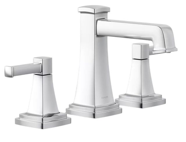 KOHLER® Riff® Polished Nickel 0.5 GPM Widespread Bathroom Sink Faucet-0