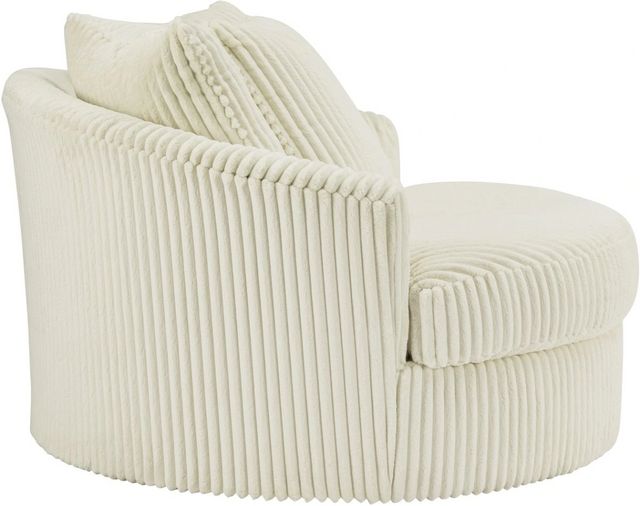 Signature Design by Ashley® Lindyn Ivory Oversized Swivel Accent Chair-3