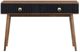 Armen Living Amigo Walnut Console Table with Black Drawers-1