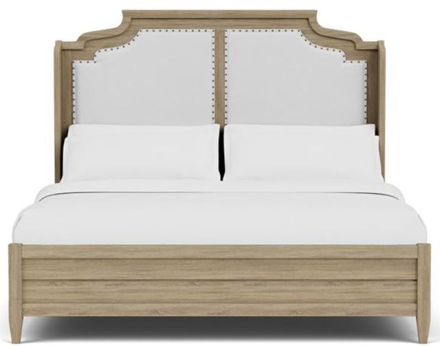 Riverside Furniture Amelia Nutmeg/White King Upholstered Bed-1