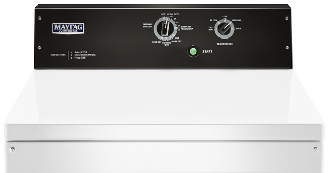 Maytag® Commercial 7.4 Cu. Ft. White Front Load Electric Dryer-2