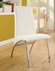 Furniture of America® Wailoa 2-Piece Chrome/White Side Chair Set-1