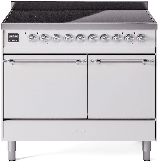 Ilve® Nostalgie II Series 40" White Pro Style Induction Range-0