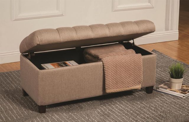 Coaster® Taupe Storage Bench-2
