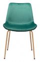Zuo® Tony Green/Gold Dining Chair-1